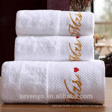 Juego de toallas de hotel absorbente de agua 100% algodón